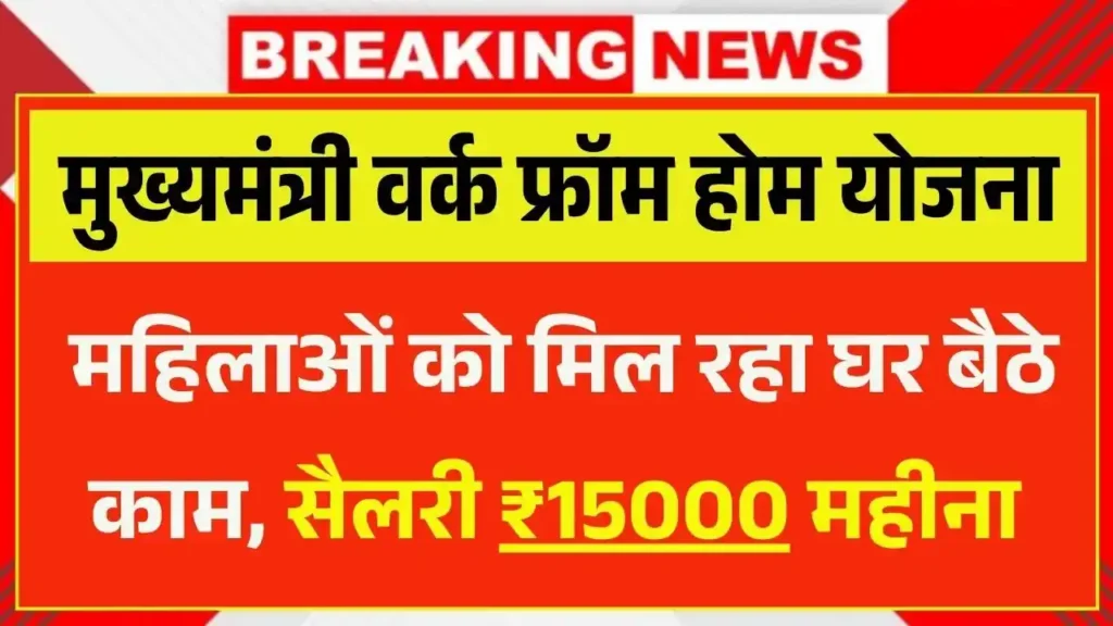 CM Work From Home Yojana